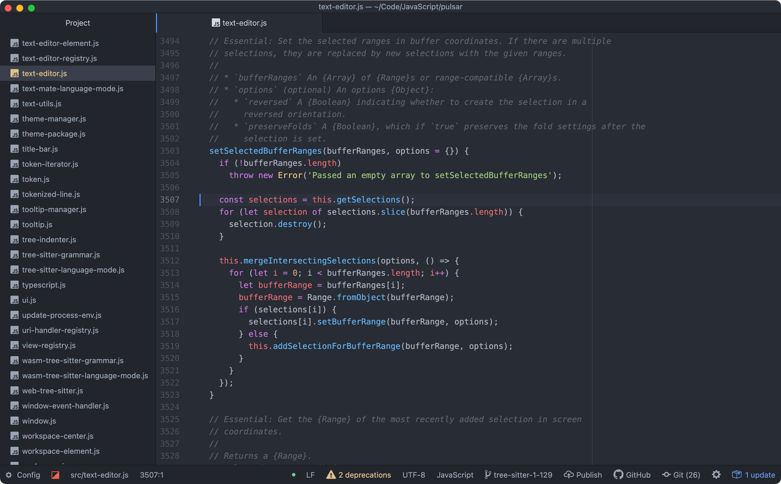 Pulsar screenshot